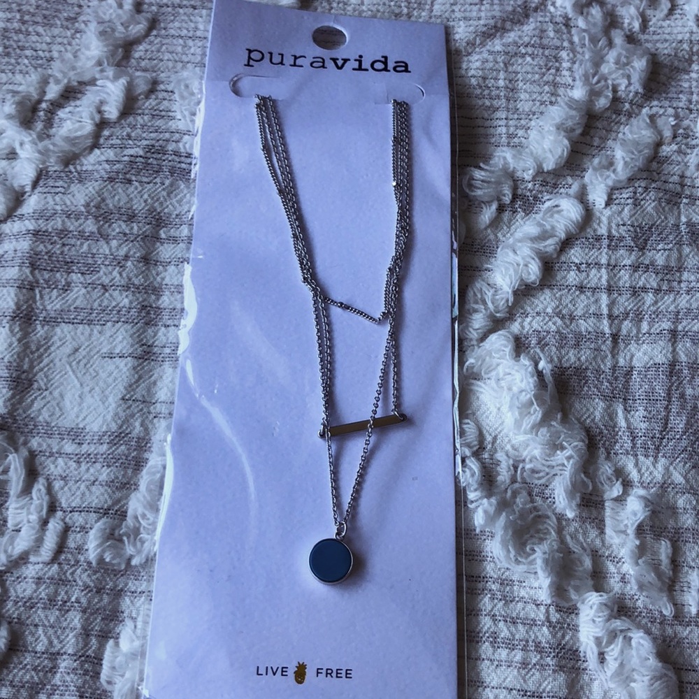 Pure Vida 3 Piece Silver necklace with turquoise!